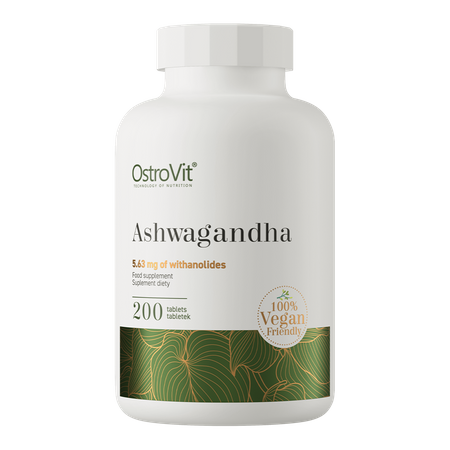 ostrovit vege ashwagandha 200 tableta bočica sprijeda